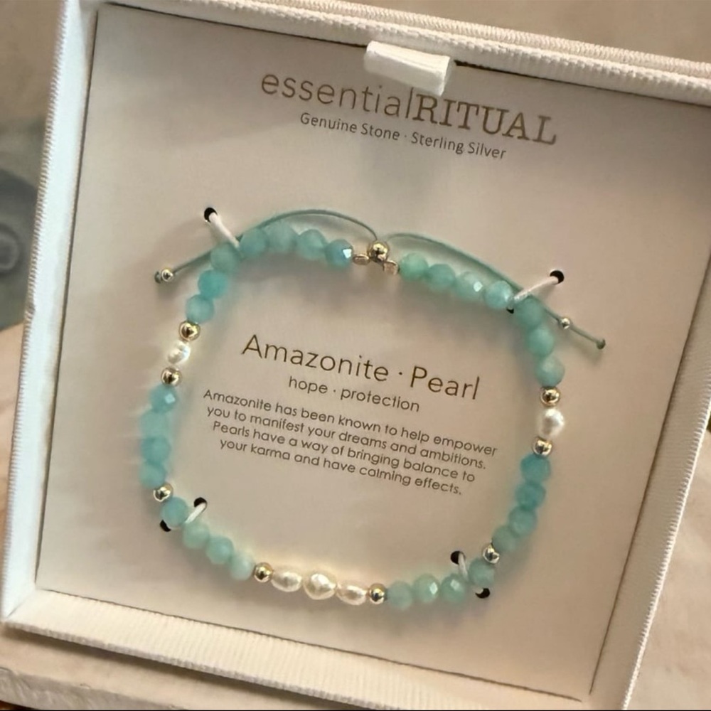 ⚡️Essential Ritual Amazonite • Pearl Bracelet - Picture 2 of 3